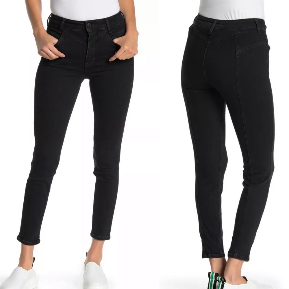 Free People Riley Seamed Skinny High Rise Jeans